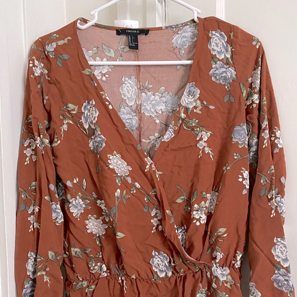 F21 Burnt Orange Romper